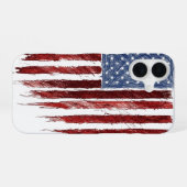 US-Flagge iPhone 16 Hülle (Rückseite (Horizontal))