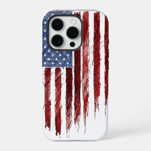 US-Flagge iPhone Hülle (Rückseite)