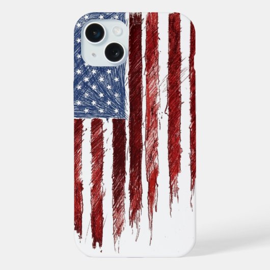 US-Flagge iPhone Hülle (Rückseite)