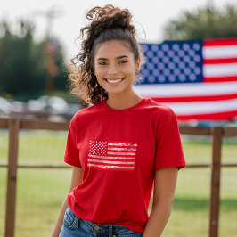 US Flagge. Juli Amerikanische Flagge Frauen T-Shirt