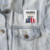 US Flagge Kamala Harris für den Präsidenten 2024 Button (Beispiel)