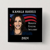 US Flagge Kamala Harris für den Präsidenten 2024 Button (Vorderseite)