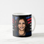 US Flagge Kamala Harris für den Präsidenten 2024 Kaffeetasse (VorderseiteRechts)