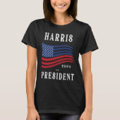 US Flagge Kamala Harris für den Präsidenten 2024 T-Shirt (Vorderseite)
