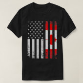 US-Flagge Kanadisches Pride Maple Leaf Kanada T-Shirt (Design vorne)