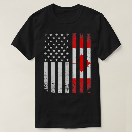 US-Flagge Kanadisches Pride Maple Leaf Kanada T-Shirt (Design vorne)