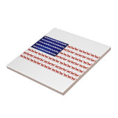 US-Flagge Katzen patriotische Dekoration Fliese (Seite)