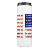 US-Flagge Katzen patriotische Dekoration Thermosbecher (Rückseite)