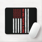 US-Flagge Keine Karosseriekämpfe allein Red Ribbon Mousepad (Mit Mouse)