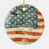 US Flagge Keramik Ornament (Hinten)