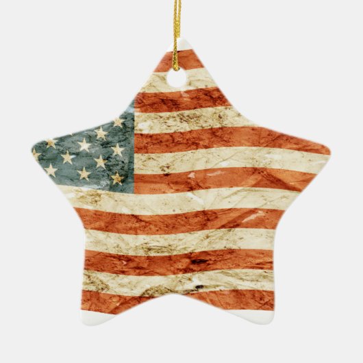 US Flagge Keramik Ornament (Vorne)