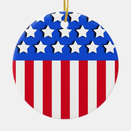 US Flagge Keramik Ornament (Vorne)