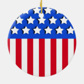 US Flagge Keramik Ornament (Hinten)