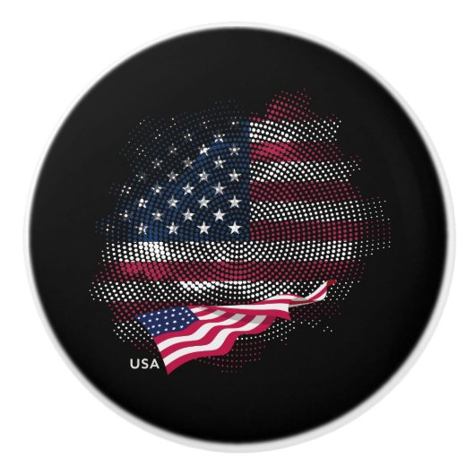 US-Flagge Keramikknauf (Vorderseite)