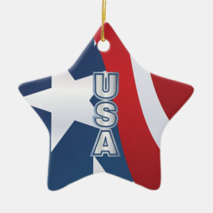 US Flagge Keramikornament