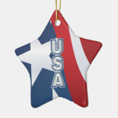 US Flagge Keramikornament (Links)