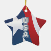 US Flagge Keramikornament (Hinten)