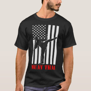 Us Flagge Kickboxen Kampfsportler Muay Thai T-Shirt