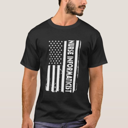 US-Flagge Krankenschwester Informatiker Amerika nä T-Shirt (Vorderseite)