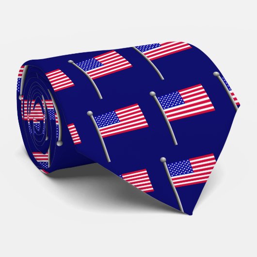 US Flagge Krawatte (Gerollt)