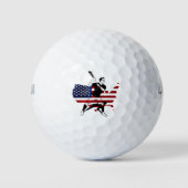 US-Flagge Lacrosse Unlimited lax Player Golfball (Vorderseite)