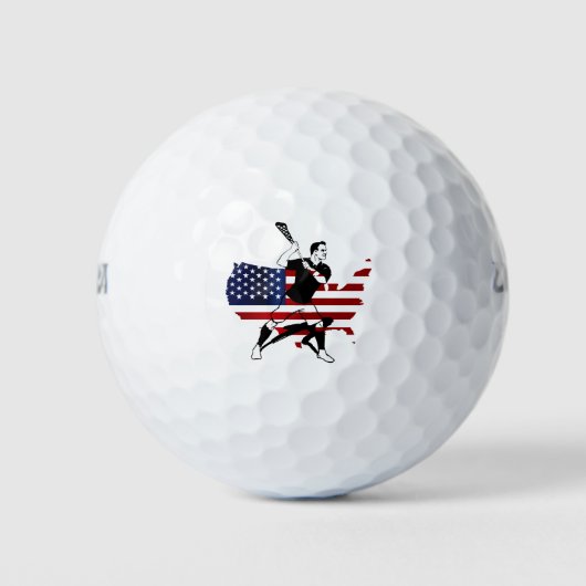 US-Flagge Lacrosse Unlimited lax Player Golfball (Vorderseite)