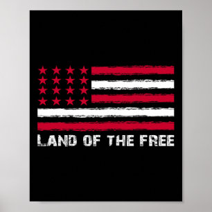 Us Flagge Land der Freien Amerika 4. Juli Männer W Poster