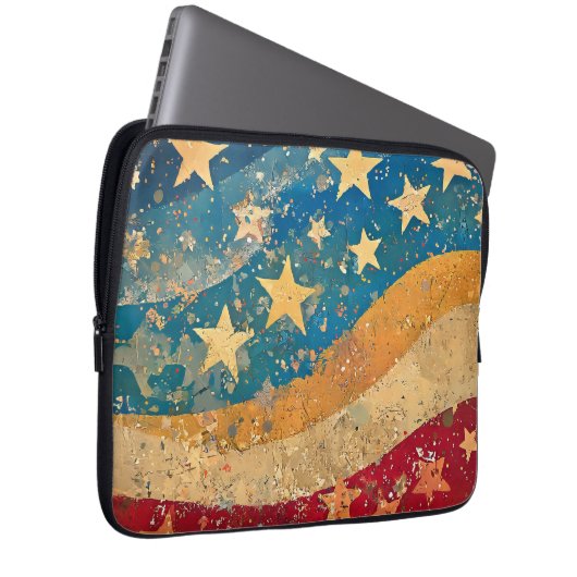 US Flagge Laptopschutzhülle (Vorne Rechts)