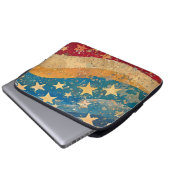 US Flagge Laptopschutzhülle (Vorne Knopf)