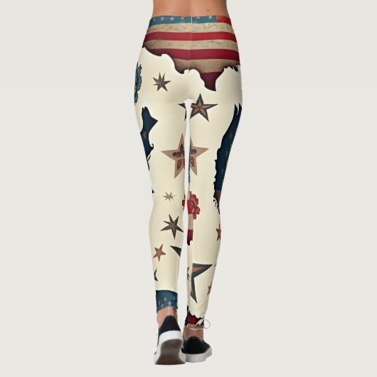US Flagge Leggings (Rückseite)