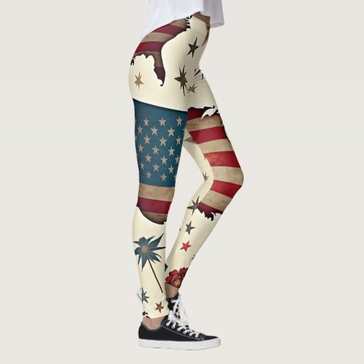 US Flagge Leggings (Rechts)