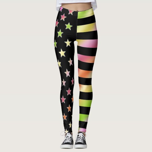 US Flagge Leggings (Vorderseite)