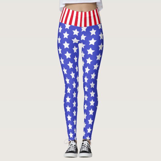 US Flagge-Leggings mit eigener Markenbezeichnung Leggings (Vorderseite)