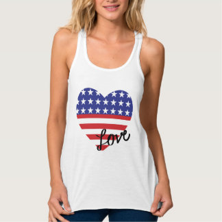 US Flagge-Liebe-Shirt Tank Top