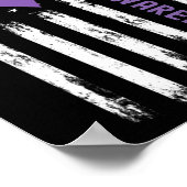 US-Flagge Lila Multifunktionsleisten-Überdosierung Poster (Ecke)