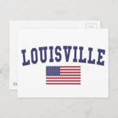 US-Flagge Louisville Postkarte (Vorne/Hinten)