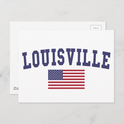 US-Flagge Louisville Postkarte (Vorne/Hinten)