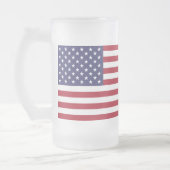 US-Flagge Mattiert 16 oz Mattierte Tasse aus Glas (Links)