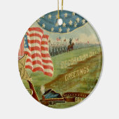 US-Flagge - Medaille der Zivilen Gewerkschaft des Keramik Ornament (Links)