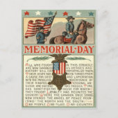 US-Flagge Medaille März Gewerkschaft Soldier Caval Postkarte (Vorderseite)