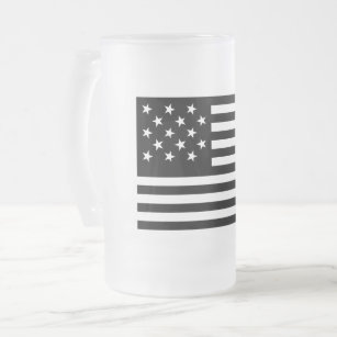 US-Flagge mit 15 Sternen Mattglas Bierglas