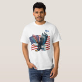 US-Flagge mit American Eagle Men T-Shirt (Vorne ganz)