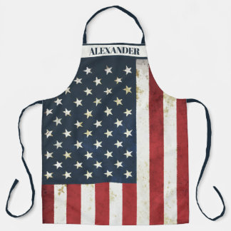 US-Flagge mit Distressed-Effekt Schürze