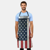 US-Flagge mit Distressed-Effekt Schürze (Getragen)