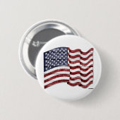 US-Flagge mit Holzkorn Button (Vorne & Hinten)