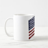 US-Flagge mit Holzkorn Kaffeetasse (Links)
