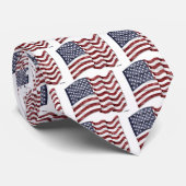 US-Flagge mit Holzkorn Krawatte (Gerollt)