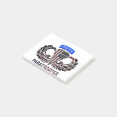 US-Flagge mit Im Flugzeug Flügeln und Fallschirmjä Post-it Klebezettel (angewinkelt)