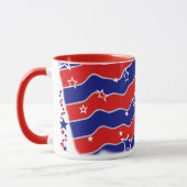 US Flagge mit Monogramm Tasse (Links)