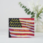 US-Flagge mit Plakatkarte Postkarte (Stehend Vorderseite)